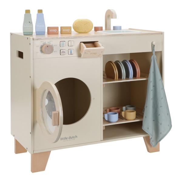 Little Dutch Spielküche mit Holz-Waschmaschine und Spülmaschine Limited Edition