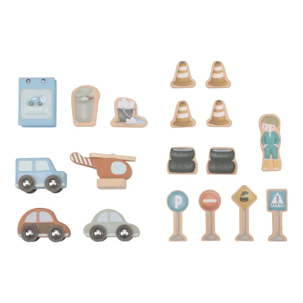 Zubehoer Little Dutch Parkhaus Holz Blau – Spielzeug Parkgarage