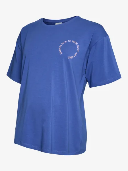 Umstandsshirt MAMA be nice in der Farbe Deep Blue