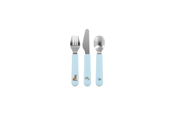 Little Dutch Kinder Besteck Set blau Mio 3-teilig - Forest Friends Mepal