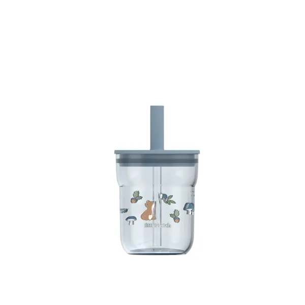 Little Dutch Kinder Trinkglas blau Mio 250ml mit Trinkhalm Mepal - Forest Friends Little Dutch Kinder Trinkglas blau Mio 250ml mit Trinkhalm Mepal - Forest Friends