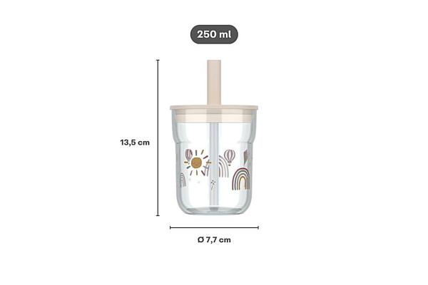 Little Dutch rosa Kinder Trinkglas 250 ml mit Strohhalm Mepal - Fairy Garden Little Dutch rosa Kinder Trinkglas 250 ml mit Strohhalm Mepal - Fairy Garden