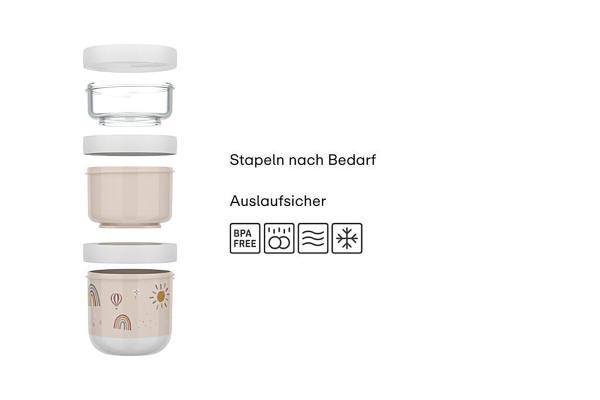 Little Dutch rosa Snackbox stapelbar Mepal Mio 3-teilig - Fairy Garden