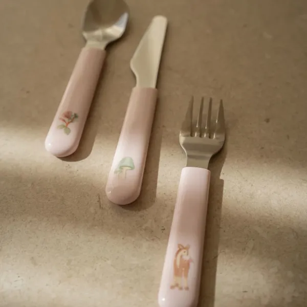 Little Dutch rosa Kinder Besteck Set Mio Mepal 3er Set - Fairy Garden