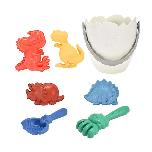 Strandspielzeug Dino-Ei – Kinder Eimerset mit Schaufel & Sandformen