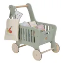 Little Dutch Holz-Einkaufswagen in Grün für Kinder ab 2 Jahren  LD2509