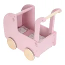 Puppenwagen Little Dutch LD2519 aus Holz in Rosa mit Bettzeug